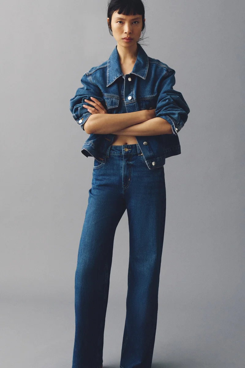 H&M  Wide High Jeans for Women | Best Price UAE